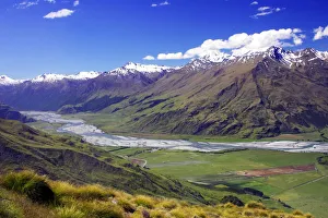 Wanaka Prints: Matukituki River, Matukituki Valley, near Wanaka, South Island, New Zealand