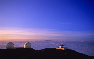 Telescope Prints: Mauna Kea observatory Big Island, Hawaii, USA