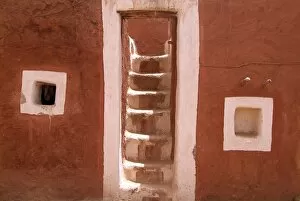 Mauritania, Oualata, House decorated in ochre