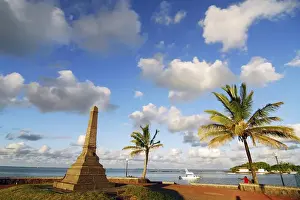 Majestic Prints: Mauritius, Mahebourg, view of a built structure with sea in the background