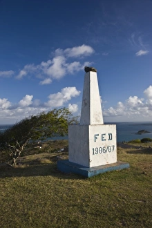 Images Dated 18th October 2008: Mauritius, Rodrigues Island, Pompee, cartographic marker