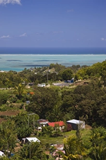 Rodrigues Island Prints: Mauritius, Rodrigues Island, Quatre Vents, landscape western Rodrigues
