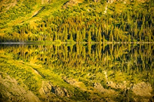 Two Medicine Lake reflection, Glacier National Park, Montana