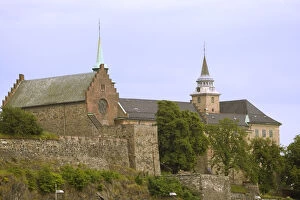 the medieval Akershus Castle and Fortress. Over looking the harbor The castle