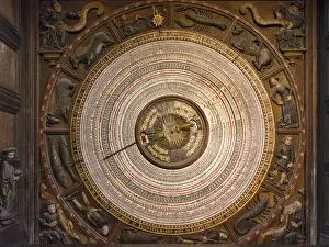 Germany Prints: The medieval astronomic clock, the only one of its kind in good working condition