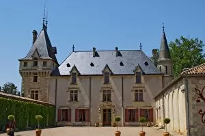 The medieval Chateau de Pressac main building Chateau de Pressac St Etienne de Lisse