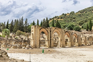 Prints of Medina Azahara, Cordoba, Andalusia, Spain. Ruins at the archaeological site of Medina Azahara, a Moorish fortified palace outside of Cordoba Images Dated 2024 December: Medina Azahara, Cordoba, Andalusia