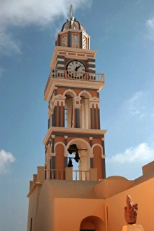 Images Dated 21st May 2009: Mediterranean, Aegean, Greece, Greek Islands, Santorini, Thira. Scenic view of this