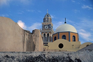 Images Dated 21st May 2009: Mediterranean, Aegean, Greece, Greek Islands, Santorini, Thira. Scenic view of this