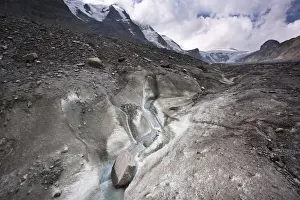 Images Dated 1st October 2009: meltwater channel and creek on the surface of glacier Pasterze near Grossglockner