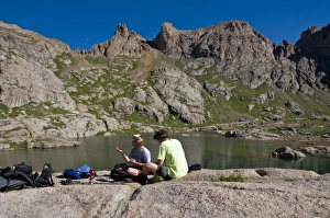 Two men At Twin Lakes Basin, Weminuche Wilderness, Needle Range, San Juan National Forest