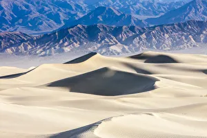 Death Valley Prints: Mesquite Sand Dunes. Grapevine Mountains in the Background. Death Valley. California