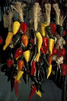 For Sale Prints: MEXICO, Acapulco Souveniers-Decorative Chilli Peppers Used in Sharon Till s