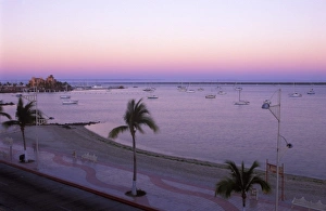 Baja California Prints: Mexico, Baja California Sur, La Paz, Malecon at Dawn