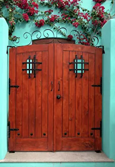 Entry Prints: Mexico, Baja California Sur. Loreto Bay, front door to a home