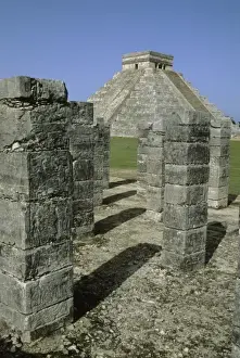 El Castillo Prints: Mexico, Chichen Itza, El Castillo, Temple of the Warriors