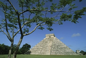 Chichen Itza Prints: Mexico, Chichen Itza, Kukulcan or El Castillo
