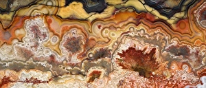 Agate Prints: Mexico. Close-up of Crazy Lace Agate stone