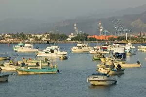 Mexico, Colima, Manzanillo. Fishing Port / Sunset
