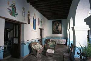 Lodging Prints: Mexico, Copper Canyon, Batopilas. Riverside Lodge, an upscale hotel situated in Batopilas