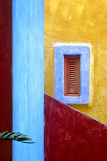 Mexico, Costalegre. Colorful hotel walls. Credit as: Jim Nilsen / Jaynes Gallery / DanitaDelimont