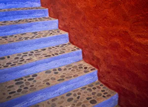 Mexico, Costalegre. Colorful stone stairs. Credit as: Jim Nilsen / Jaynes Gallery / DanitaDelimont