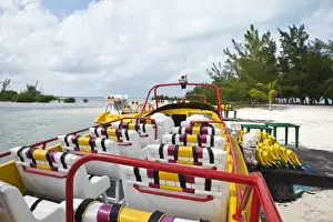 Isla Prints: Mexico, Cozumel. Jet boat tour Isla Pasion ( Passion Island) off Isla de Cozumel (Cozumel Island)