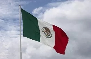 Mexico, Cozumel, San Miguel, Mexican Flag