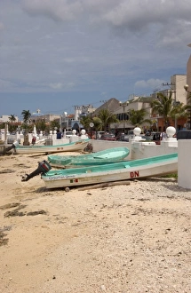 Mayan Riviera Prints: Mexico, Cozumel, San Miguel waterfront