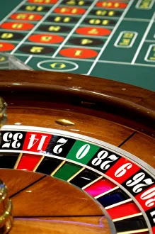 Images Dated 7th February 2007: Mexico cruise. Princess Cruises Dawn Princess casino - roulette wheel