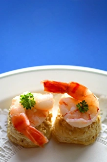 Mexico cruise. Princess Cruises Dawn Princess, shrimp on sesame pastry