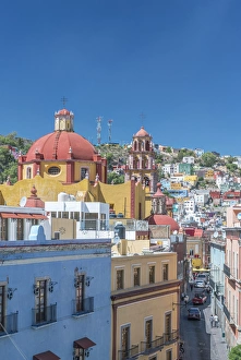 Mexico, Guanajuato, Rooftop View of Guanajuato