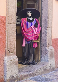 Mexico, Guanajuato, San Miguel de Allende, Day of the Dead Katrina Decoration