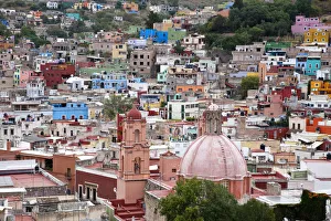 Houses Prints: Mexico, Guanajuato, View of Guanajuato from El Pipila Monument