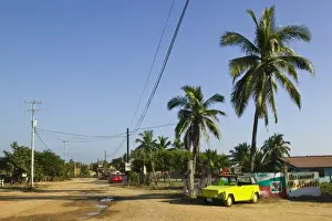 Guerrero Prints: Mexico, Guerrero, Troncones. Downtown Troncones & Volkswagen Thing Car