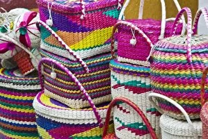 Images Dated 13th December 2006: Mexico, Guerrero, Zihuatanejo. Mexican Baskets