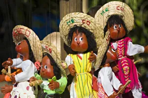 Mexico, near Cancun, Coba, Yucatan Peninsula, colorful art, handicrafts and souvenirs