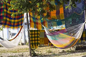 Images Dated 6th November 2008: Mexico, near Cancun, Coba, Yucatan Peninsula, colorful art, handicrafts and souvenirs