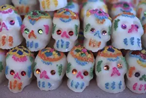 Candy Prints: Mexico, Oaxaca, Abastos Market Day of the Dead Sugar skull candy
