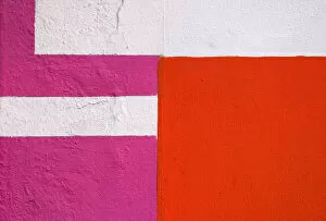Mexico, Puerto Vallarta. Colorful wall pattern