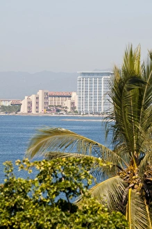 Build Prints: Mexico, Puerto Vallarta. Puerto Vallarta skyline, Mexico