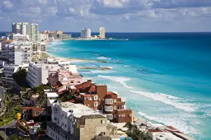 Turquoise Prints: Mexico, Quintana Roo, Cancun, hotel zone on Isla Cancun, bordering the Caribbean Sea
