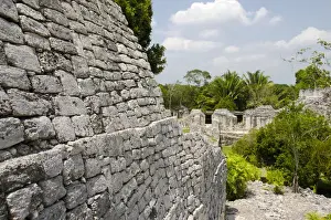 Mexico, Quintana Roo, Yucatan Peninsula near Costa Maya. Kohunlich Mayan Ruins