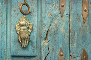 Guanajuato Prints: Mexico, San Miguel de Allende. Detail of doorway