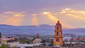 Mexico, San Miguel de Allende. Sunset, over the city