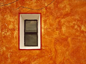Colonial Prints: Mexico, San Miguel de Allende. Window in exterior house wall
