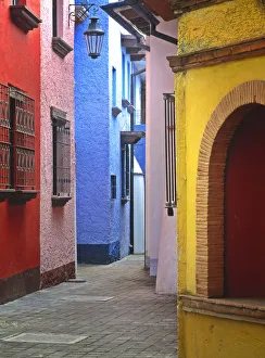 Colonial Prints: Mexico, Veracruz State. Colorful colonial architecture