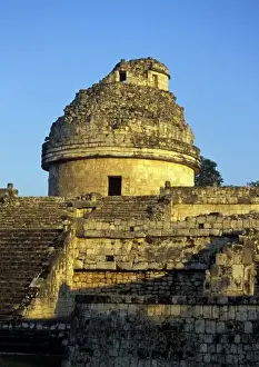 Chichen Itza Prints: Mexico, Yucatan. Caracol: astronomical observatory; Chichen Itza ruins, Maya Civilization