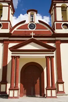 Colonial City Prints: Mexico, Yucatan. Church on the main roadway leading from Merida to Celestun