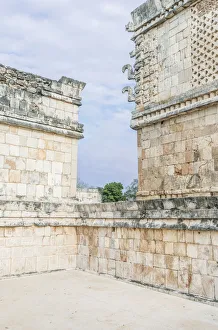 Mexico, Yucatan. Uxmal Ruins, Nunnery Quadrangle, believed to be constructed in the 9th